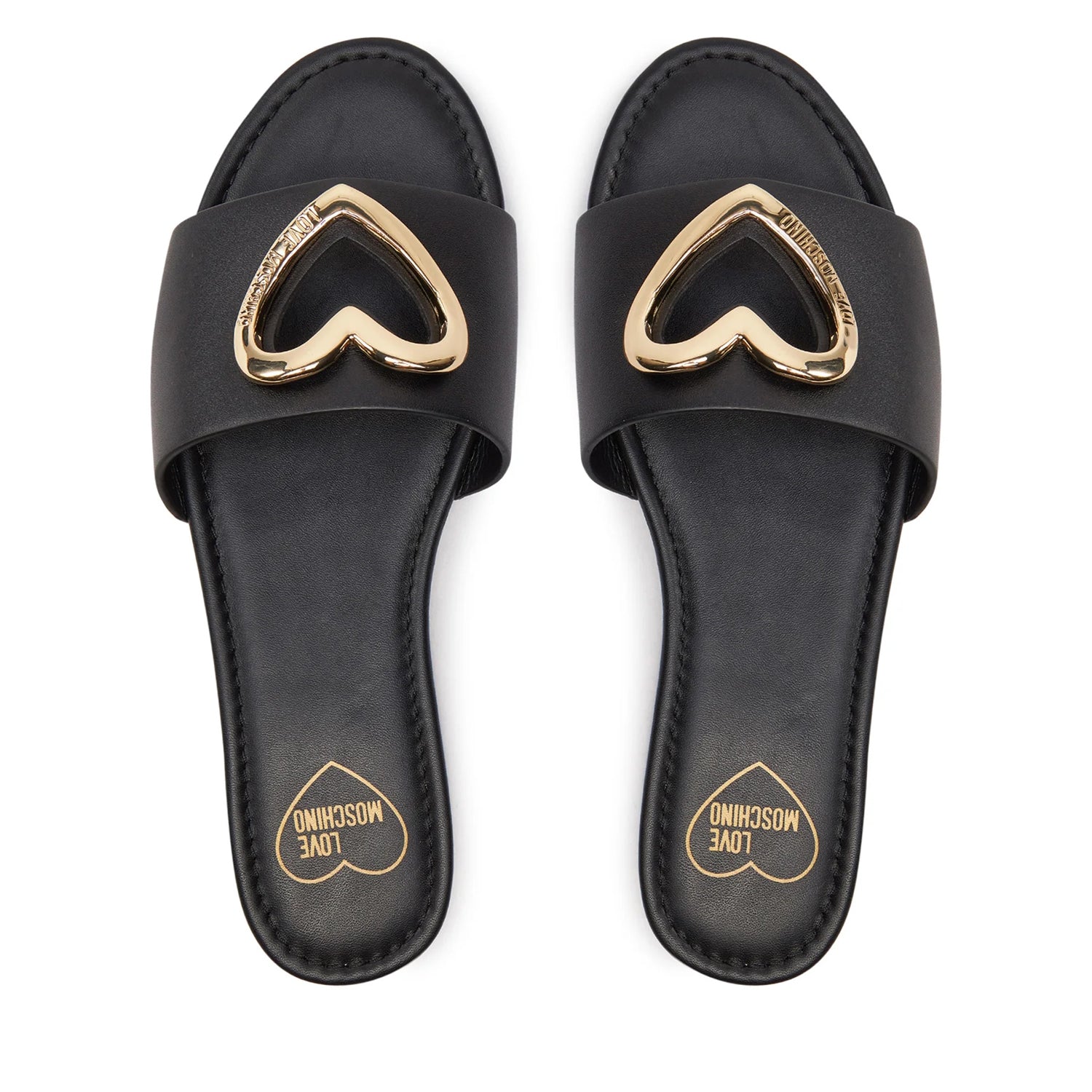 Moschino Sandalias Sandals Ja2843 Blk Gold Preto Ouro_shot4