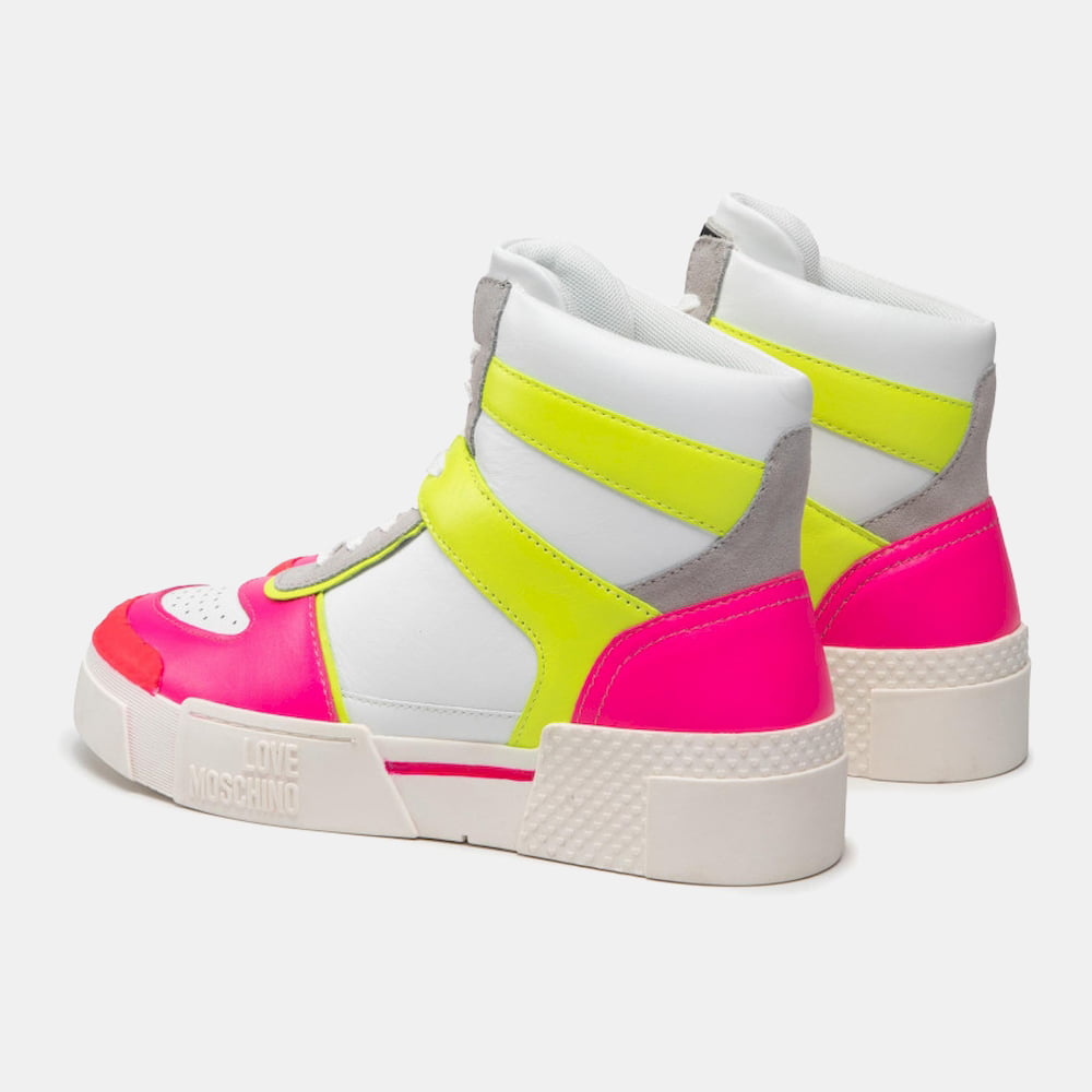 Moschino Sapatilhas Bota Sneakers Boots Ja15635 White Mult Branco Multi Shot10