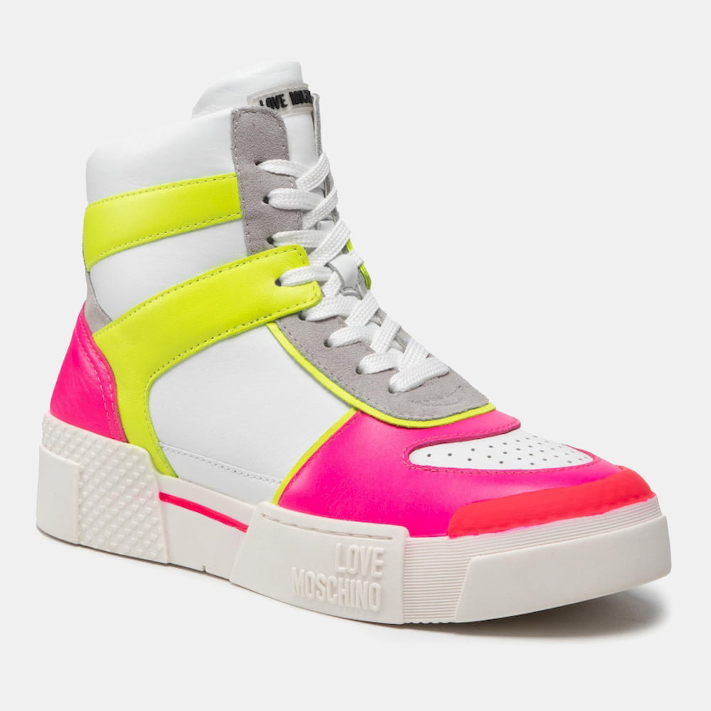 Moschino Sapatilhas Bota Sneakers Boots Ja15635 White Mult Branco Multi Shot12