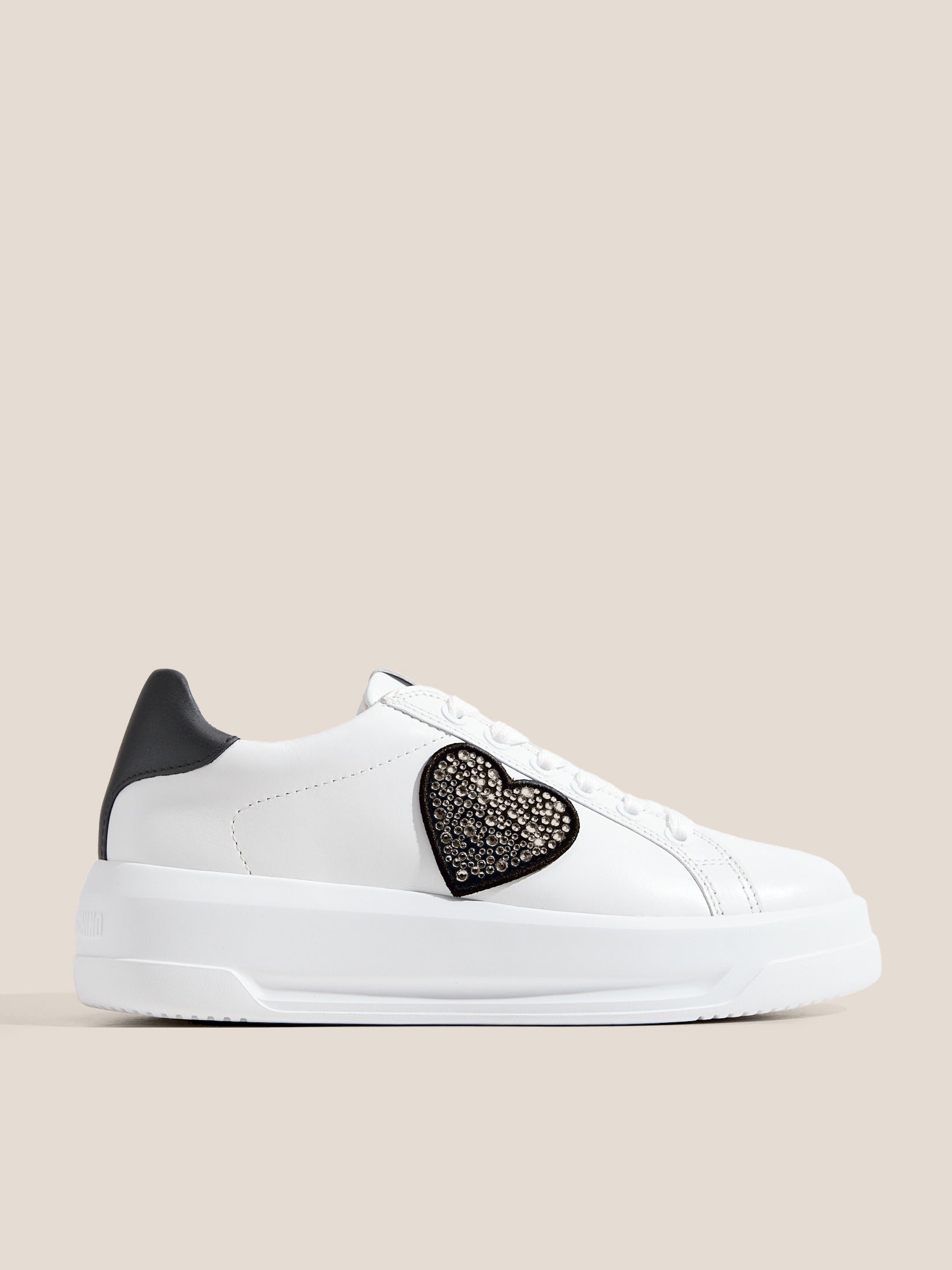 Moschino Sapatilhas Sneakers Shoes Ja15045 Whi Black Branco Preto_shot1