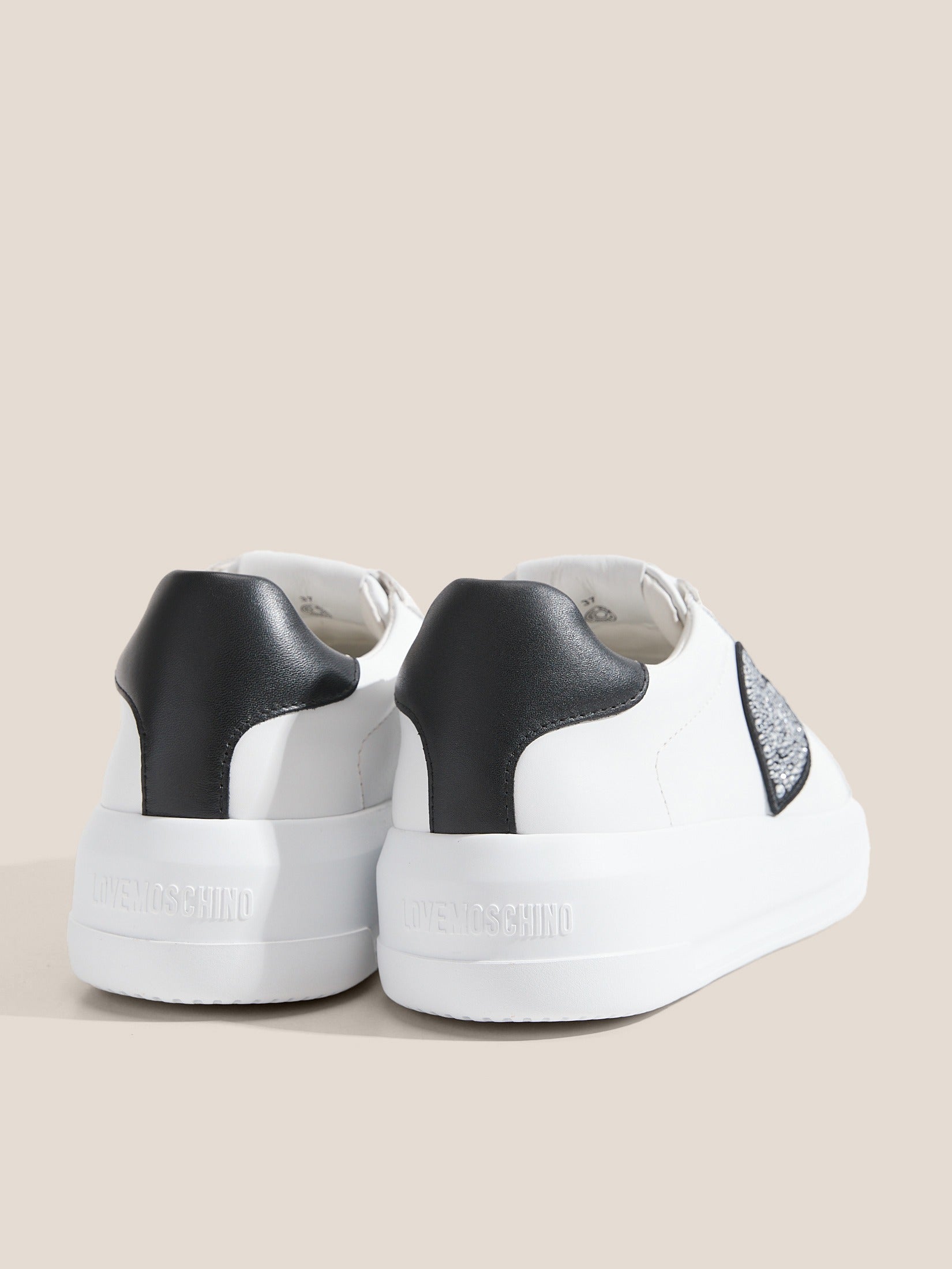 Moschino Sapatilhas Sneakers Shoes Ja15045 Whi Black Branco Preto_shot6