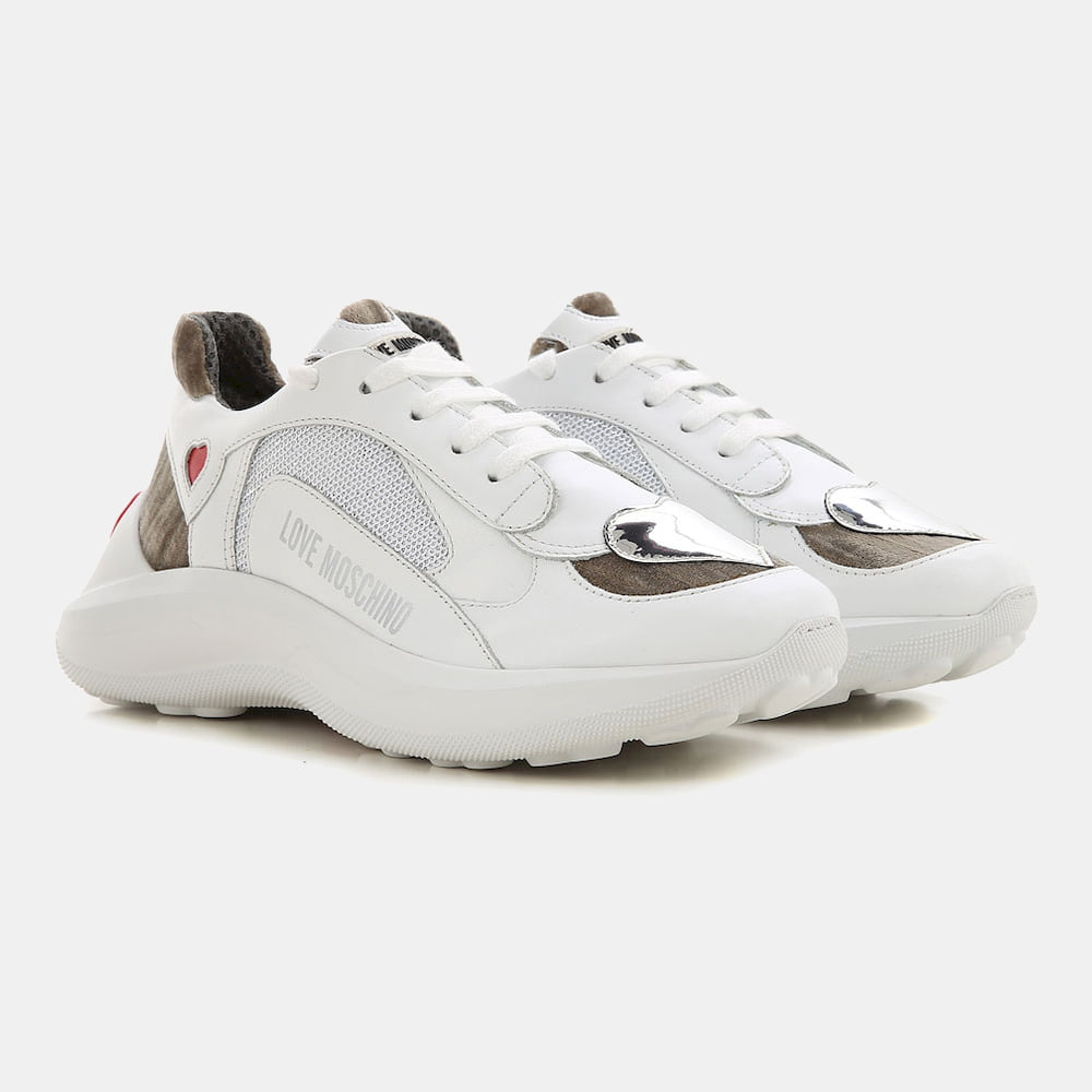 Moschino Sapatilhas Sneakers Shoes Ja15296 White Branco Shot2