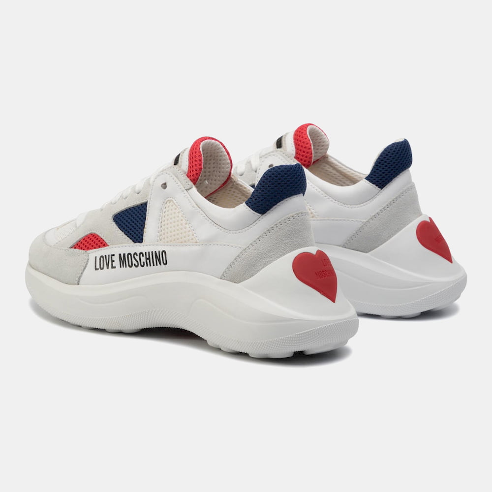 Moschino Sapatilhas Sneakers Shoes Ja15306 Whi Red Nv Brando Vermelho Azul Shot8
