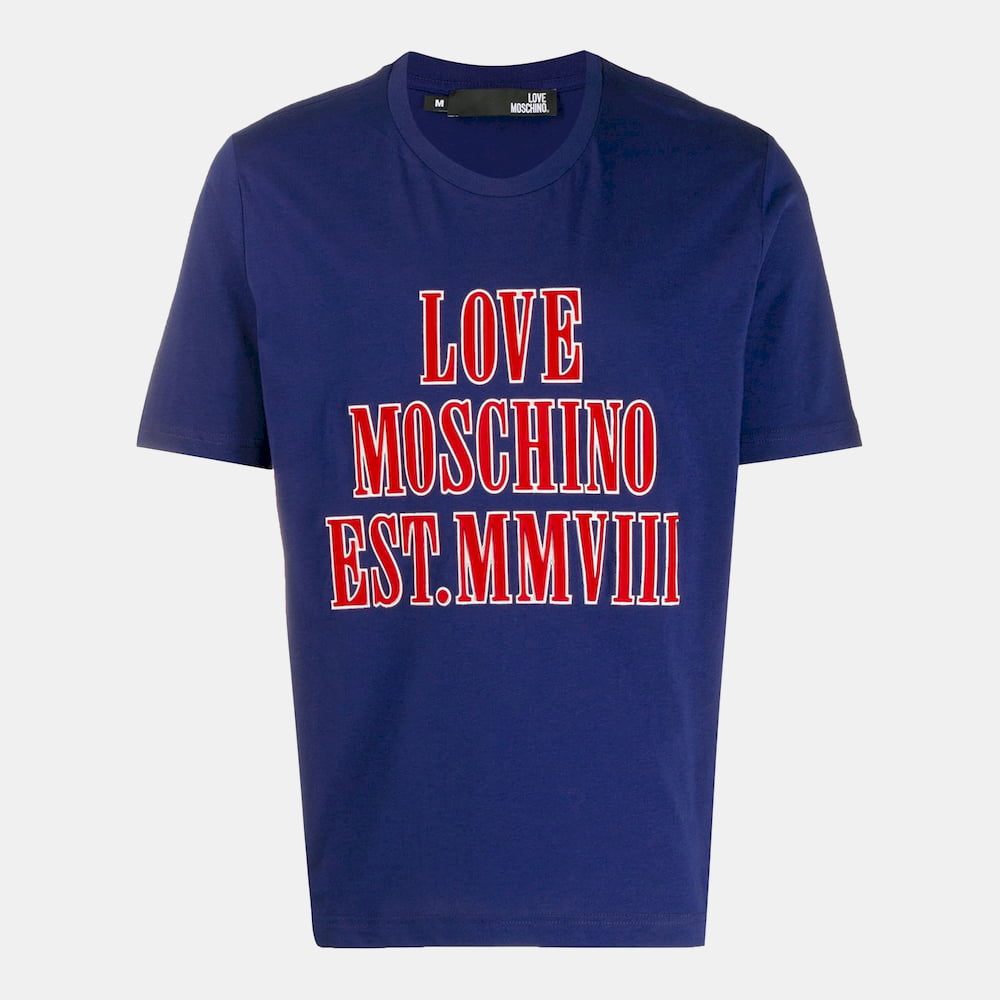 Moschino T Shirt M47323r Navy Red Navy Vermelho Shot2