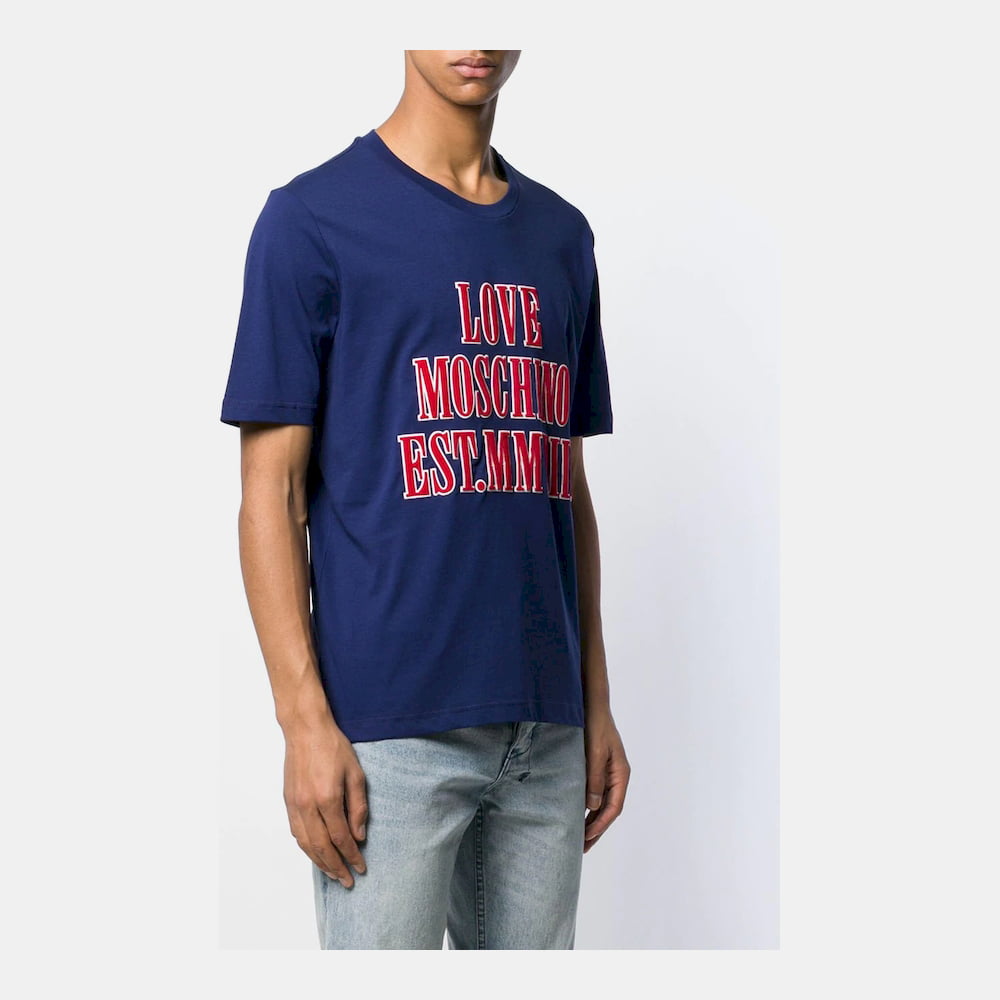 Moschino T Shirt M47323r Navy Red Navy Vermelho Shot4