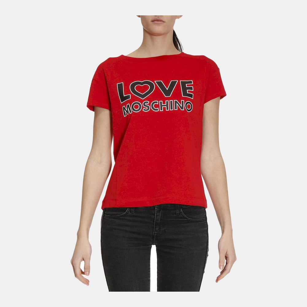Moschino T Shirt W4f3025 Red Vermelho Shot2