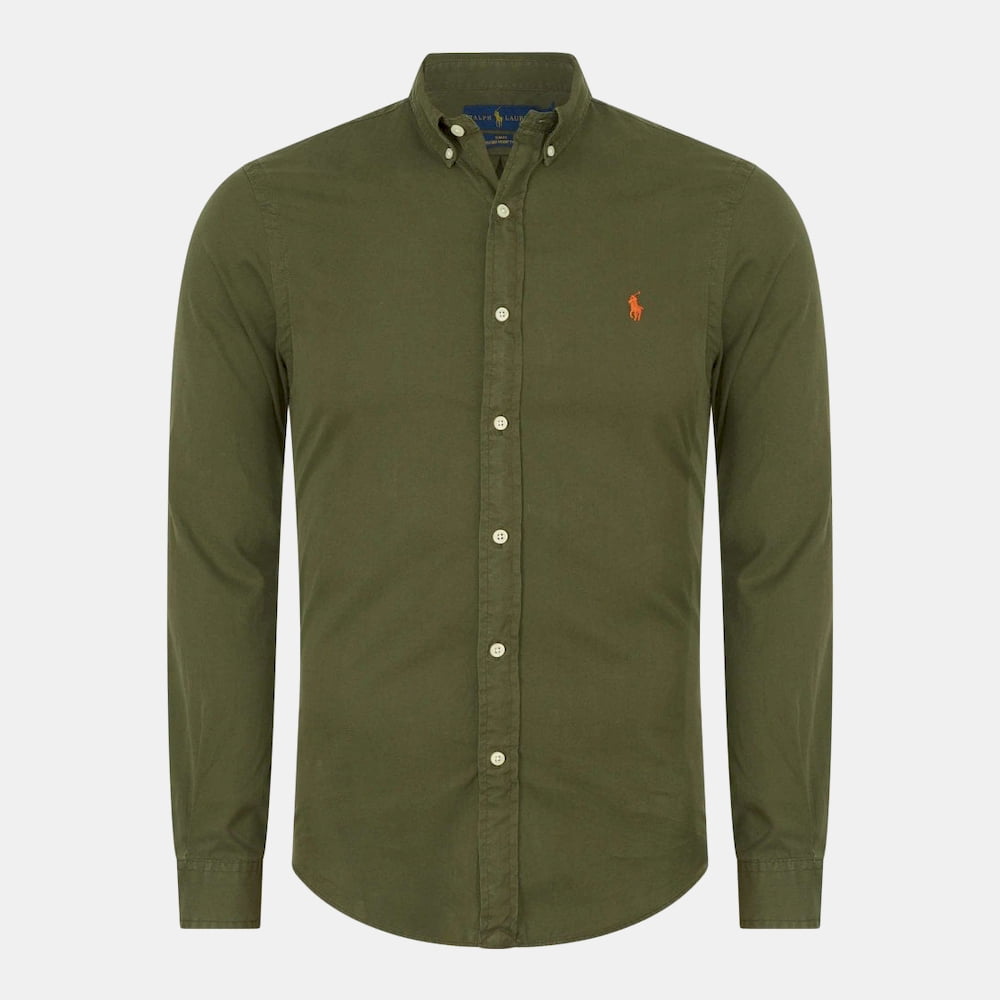 Ralph Lauren Camisa Shirt 710815558 Olive Olive Shot2