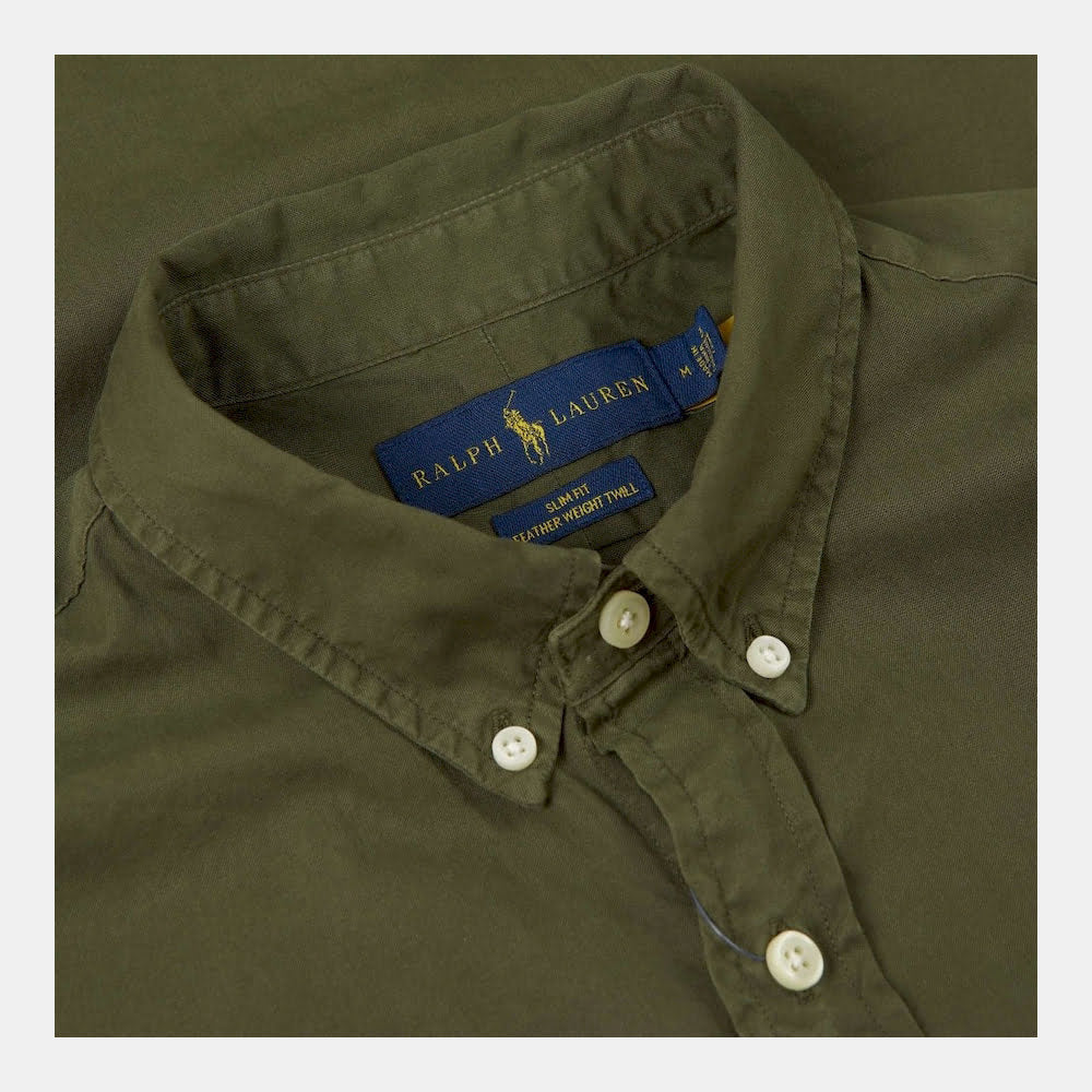 Ralph Lauren Camisa Shirt 710815558 Olive Olive Shot4