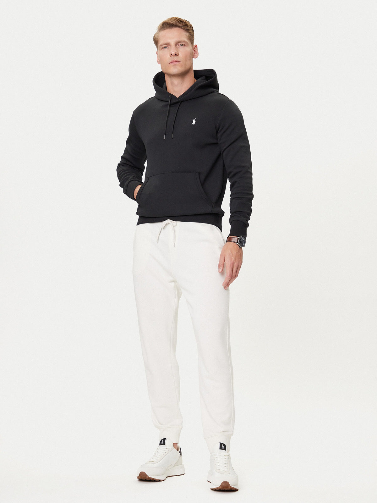 Ralph Lauren Camisola Hoodie 710907092 Blk White Preto Branco_shot2