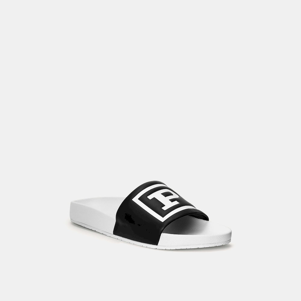 Ralph Lauren Chinelos Slippers Cayson Polo Whi Black Branco Preto Shot6