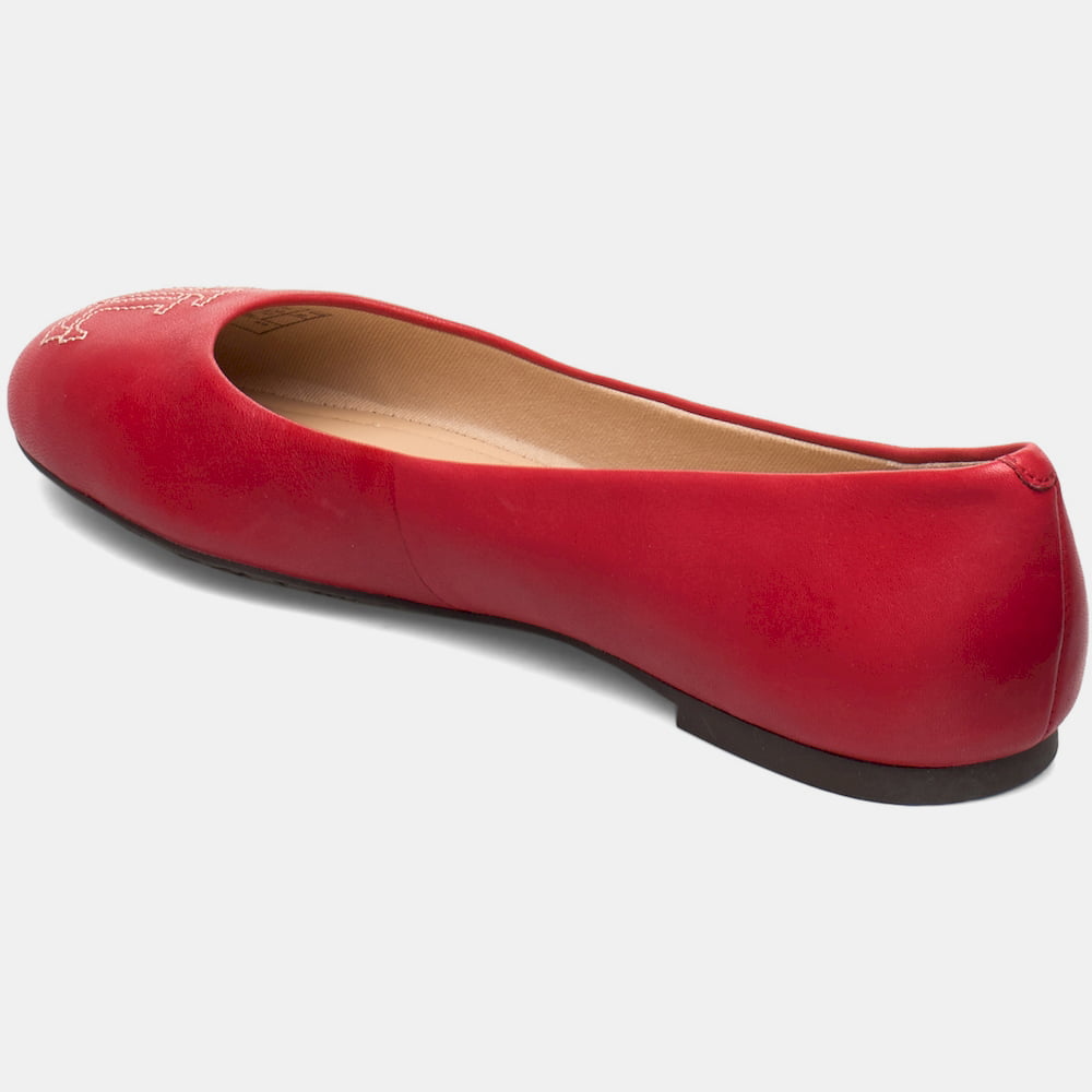 Ralph Lauren Sabrinas Ballet Flats Jamie Fl Csl Red Vermelho Shot5