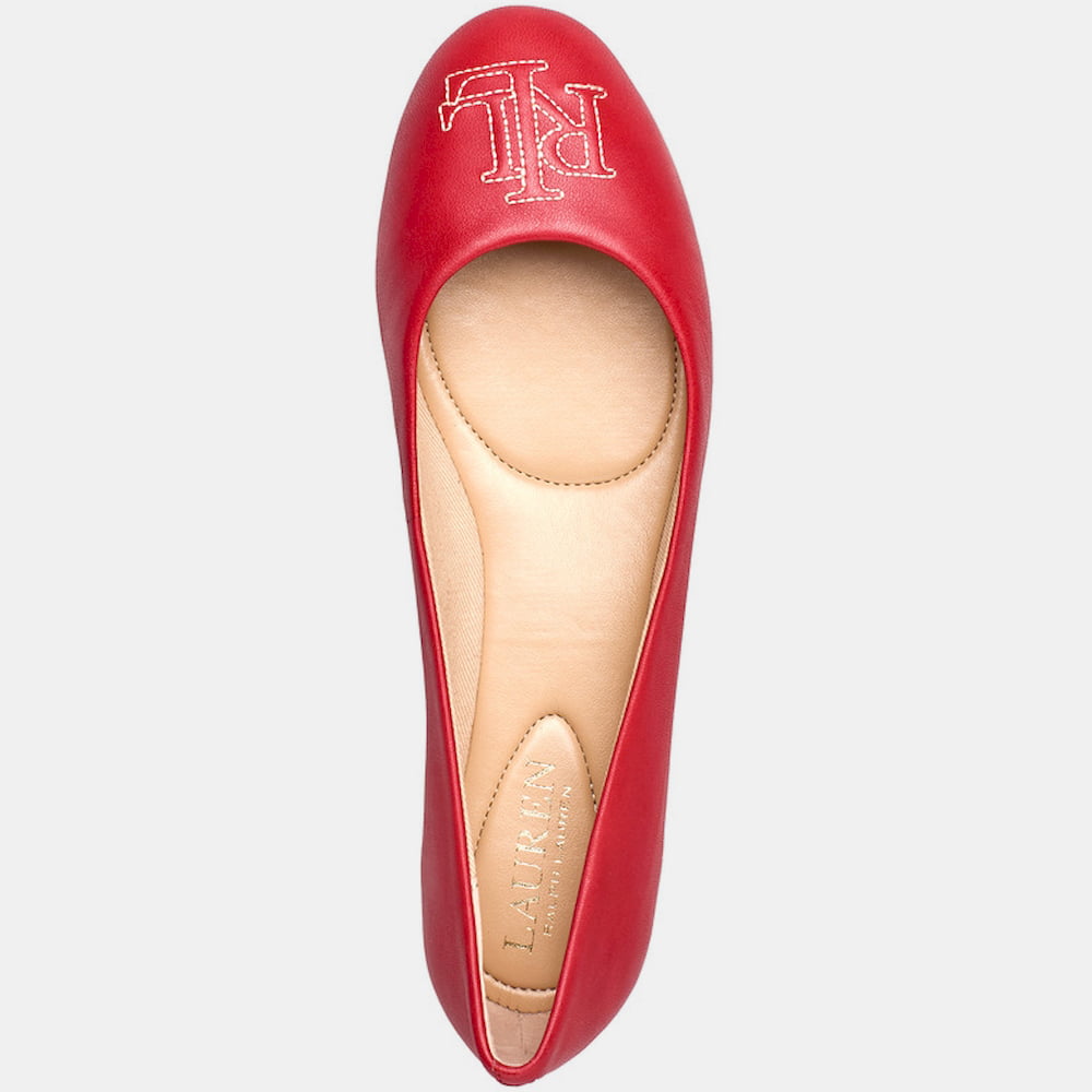 Ralph Lauren Sabrinas Ballet Flats Jamie Fl Csl Red Vermelho Shot7