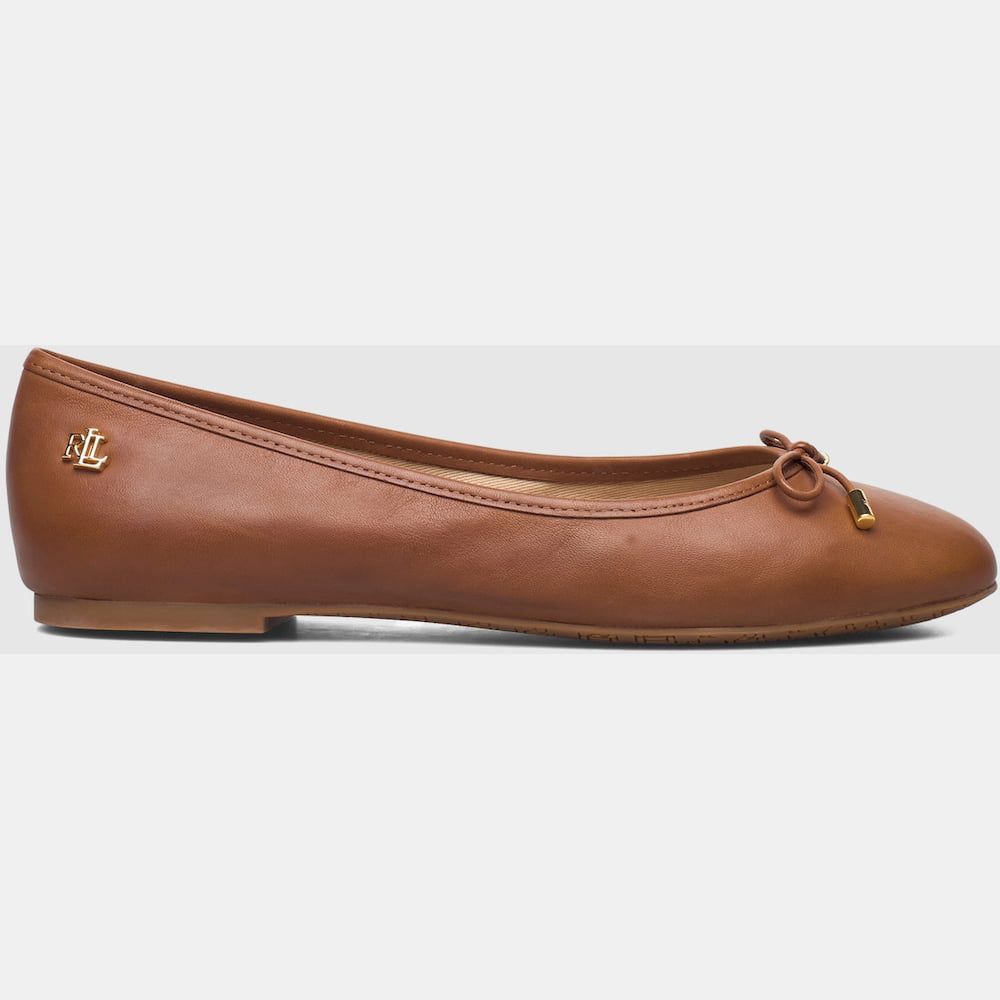Ralph Lauren Sabrinas Ballet Flats Jayna Flats Tan Tan Shot2