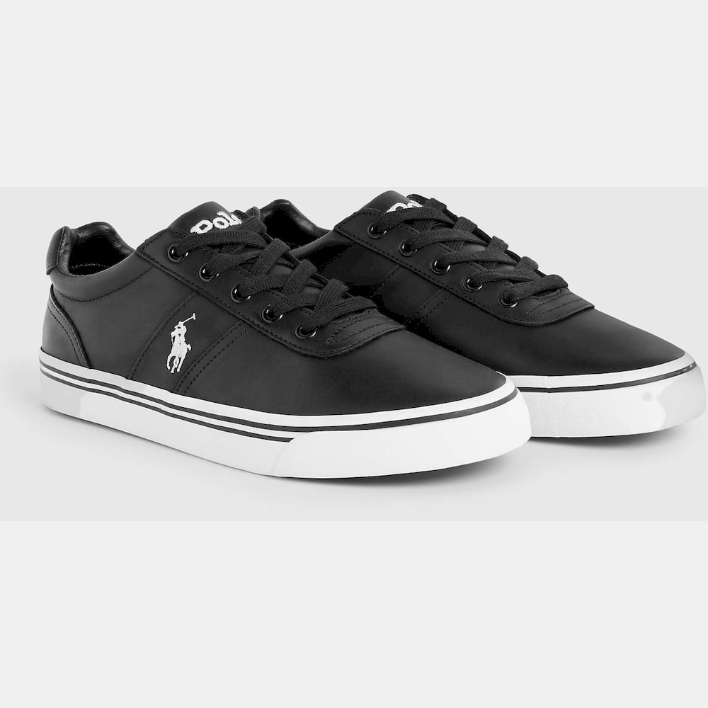 Ralph Lauren Sapatilhas Sneakers Shoes Hanf Leath Black Preto Shot3