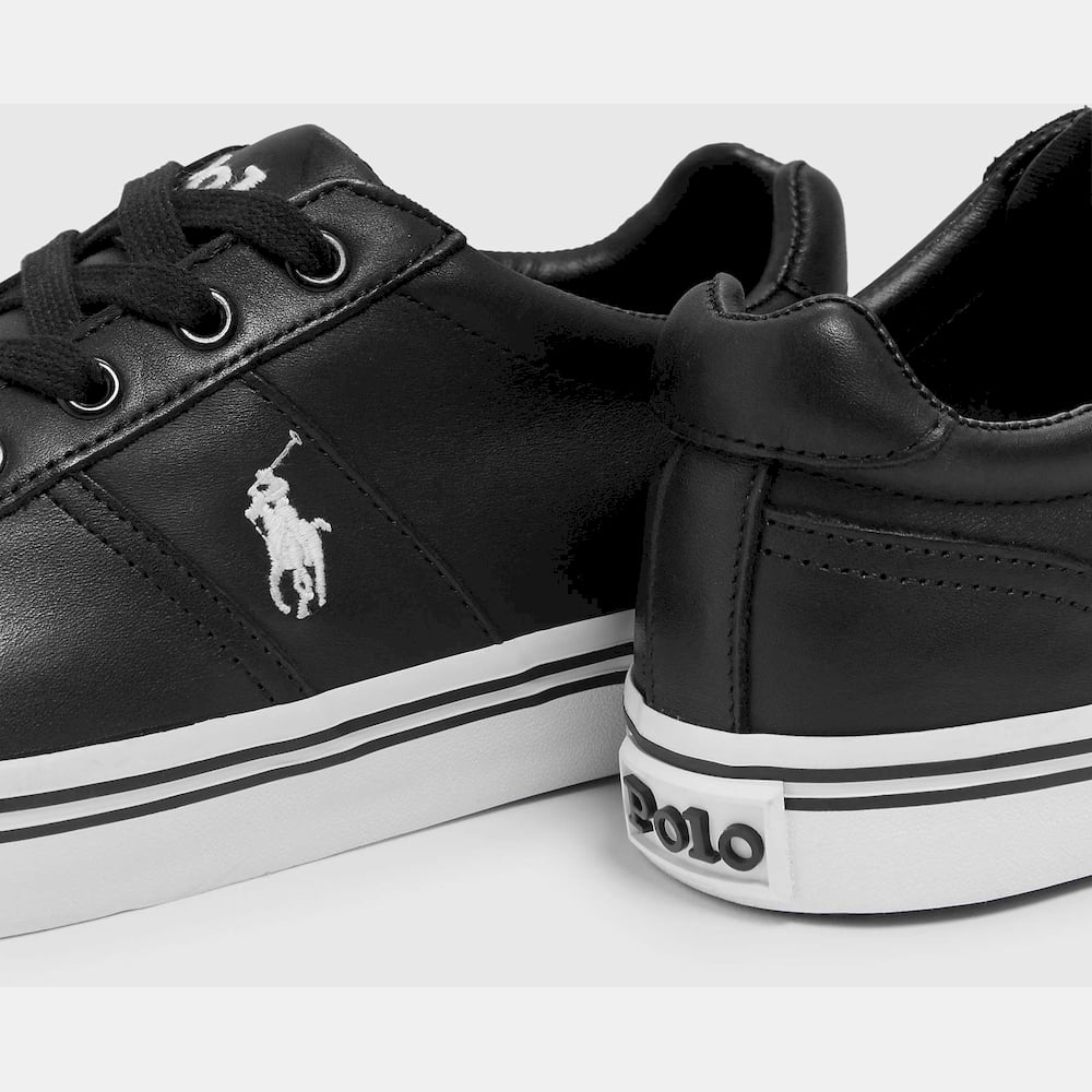 Ralph Lauren Sapatilhas Sneakers Shoes Hanf Leath Black Preto Shot5