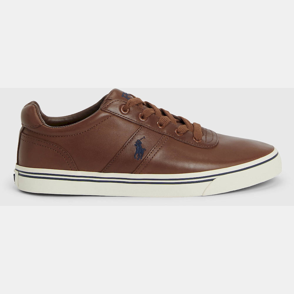 Ralph Lauren Sapatilhas Sneakers Shoes Hanf Leath Tan Tan Shot10