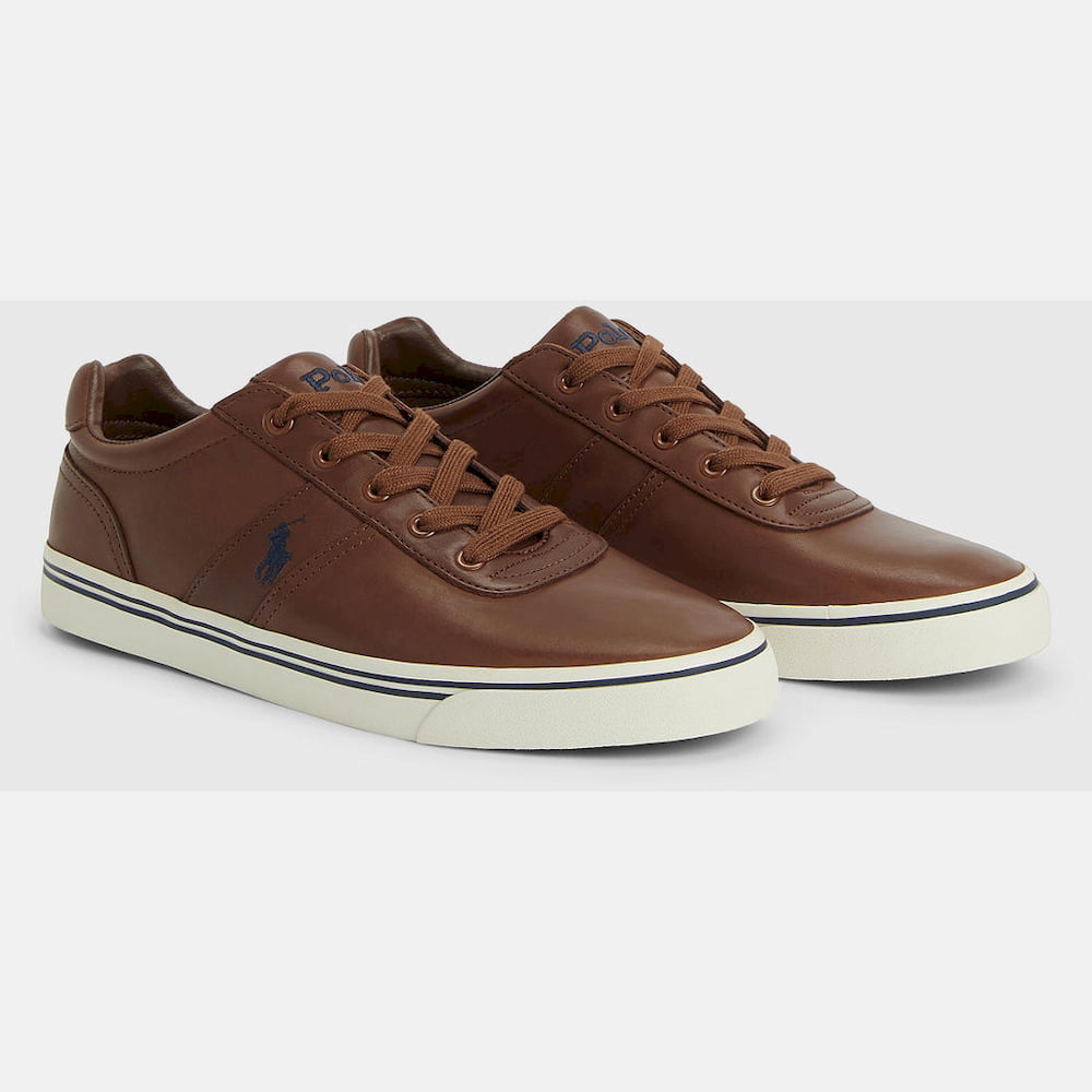 Ralph Lauren Sapatilhas Sneakers Shoes Hanf Leath Tan Tan Shot5