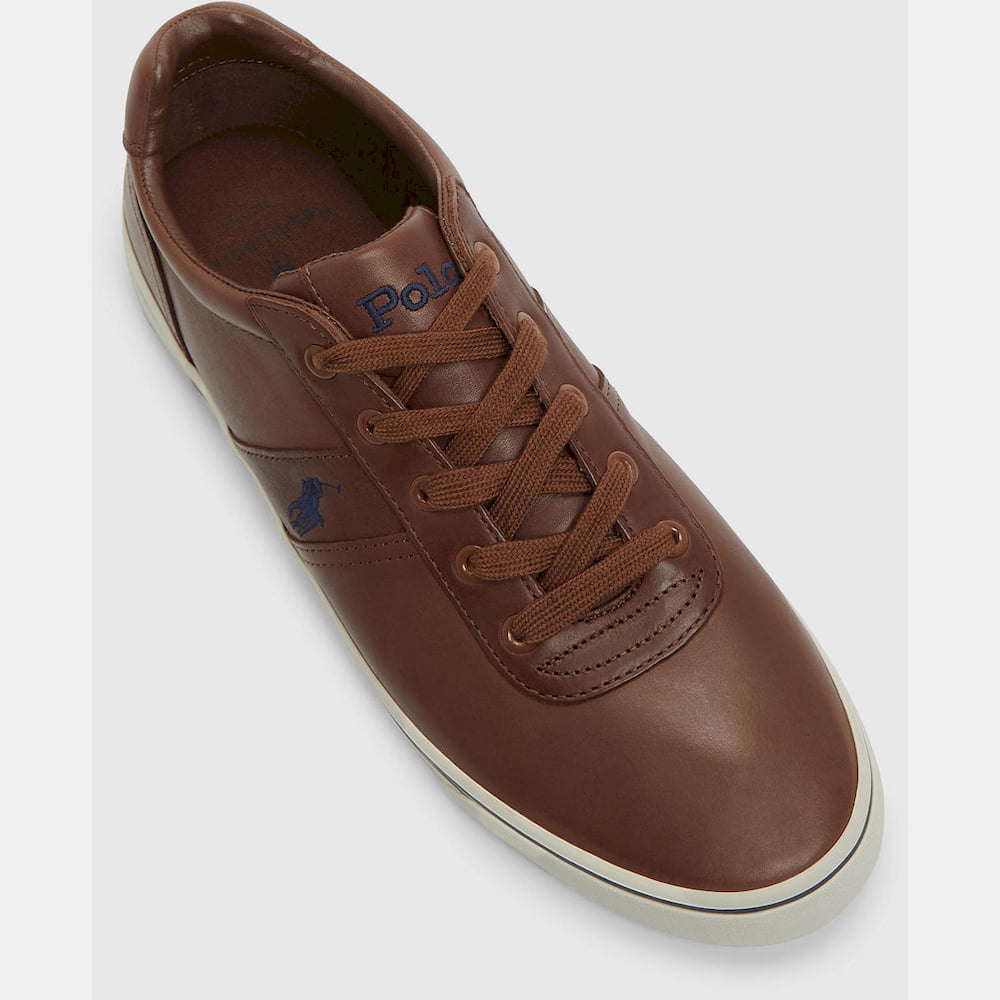 Ralph Lauren Sapatilhas Sneakers Shoes Hanf Leath Tan Tan Shot9