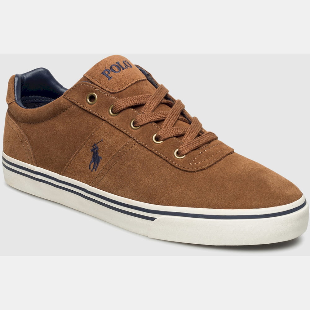 Ralph Lauren Sapatilhas Sneakers Shoes Hanf Suede Camel Camel Shot5