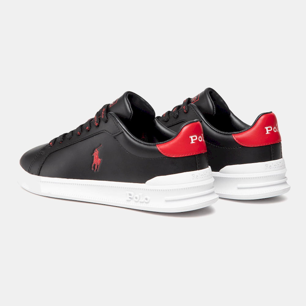 Ralph Lauren Sapatilhas Sneakers Shoes Hrtctii Sk Ath Black Red Preto Vermelho Shot5