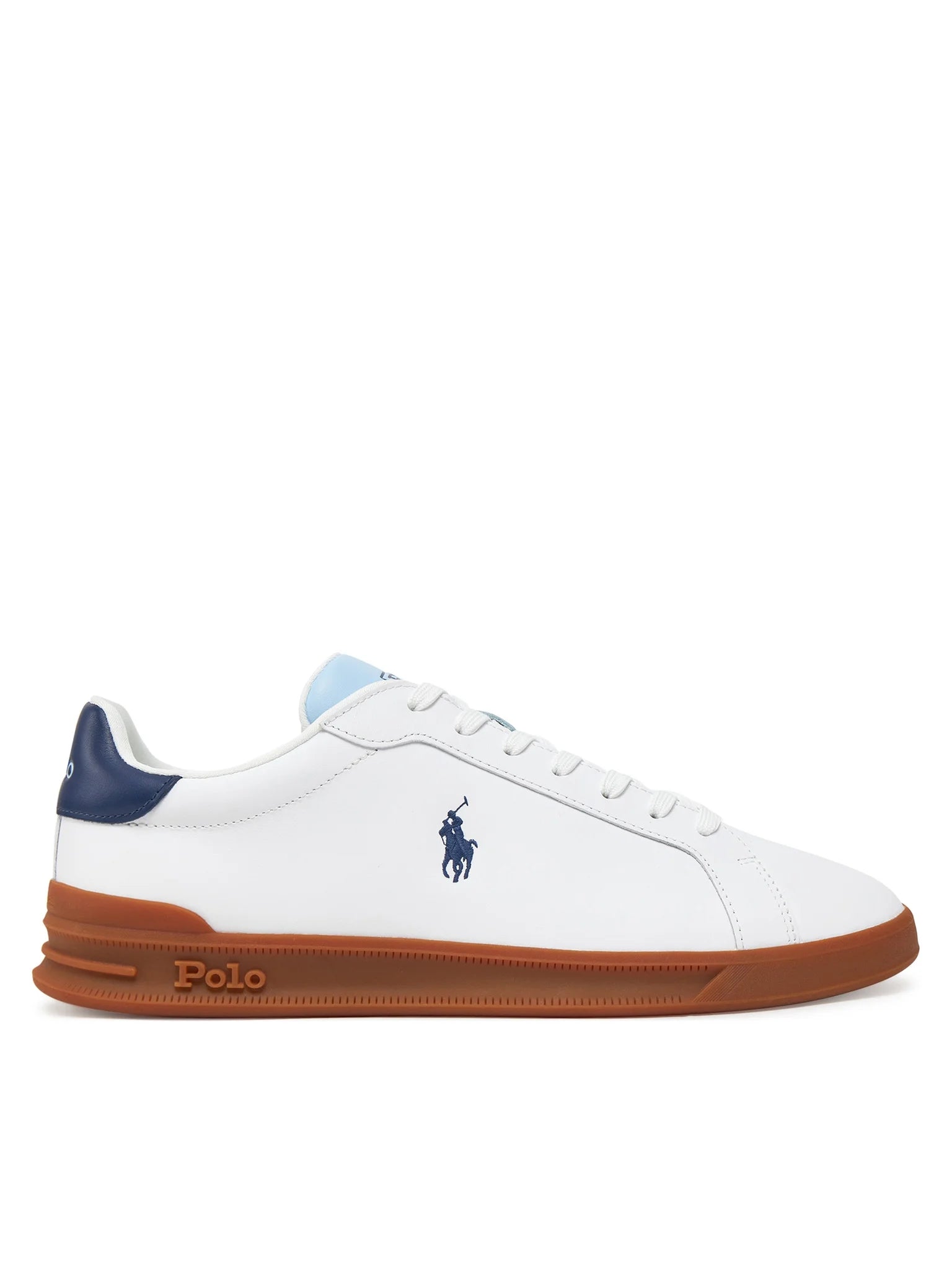 Ralph Lauren Sapatilhas Sneakers Shoes Hrtctii Sk Ath Whi Sky Nv Branco Azul_shot1