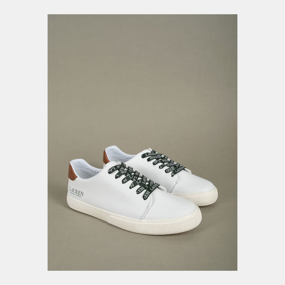 Ralph Lauren Sapatilhas Sneakers Shoes Joana Sk Vlc Whi Camel Branco Camel Shot6