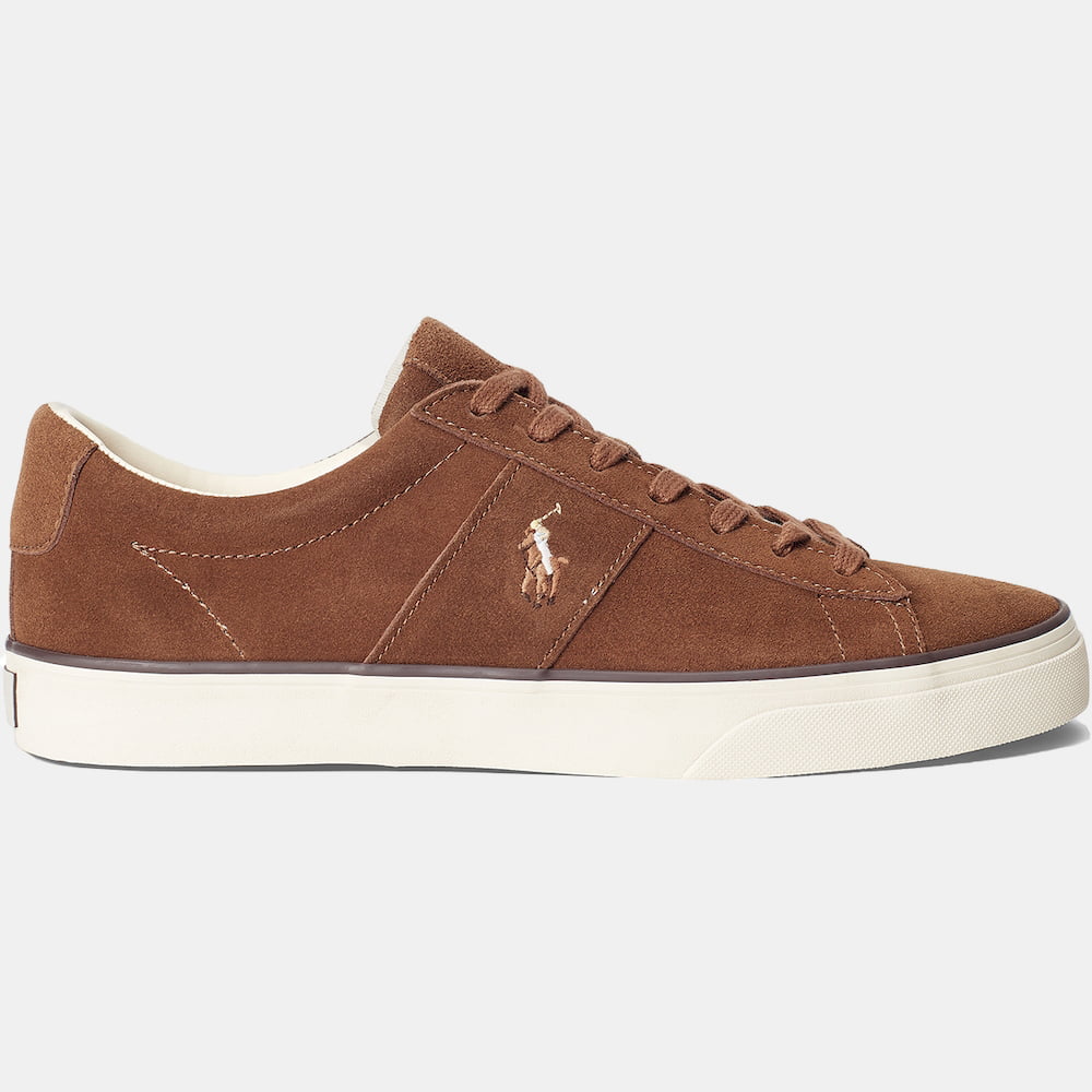 Ralph Lauren Sapatilhas Sneakers Shoes Sayer Suede Camel Camel Shot2