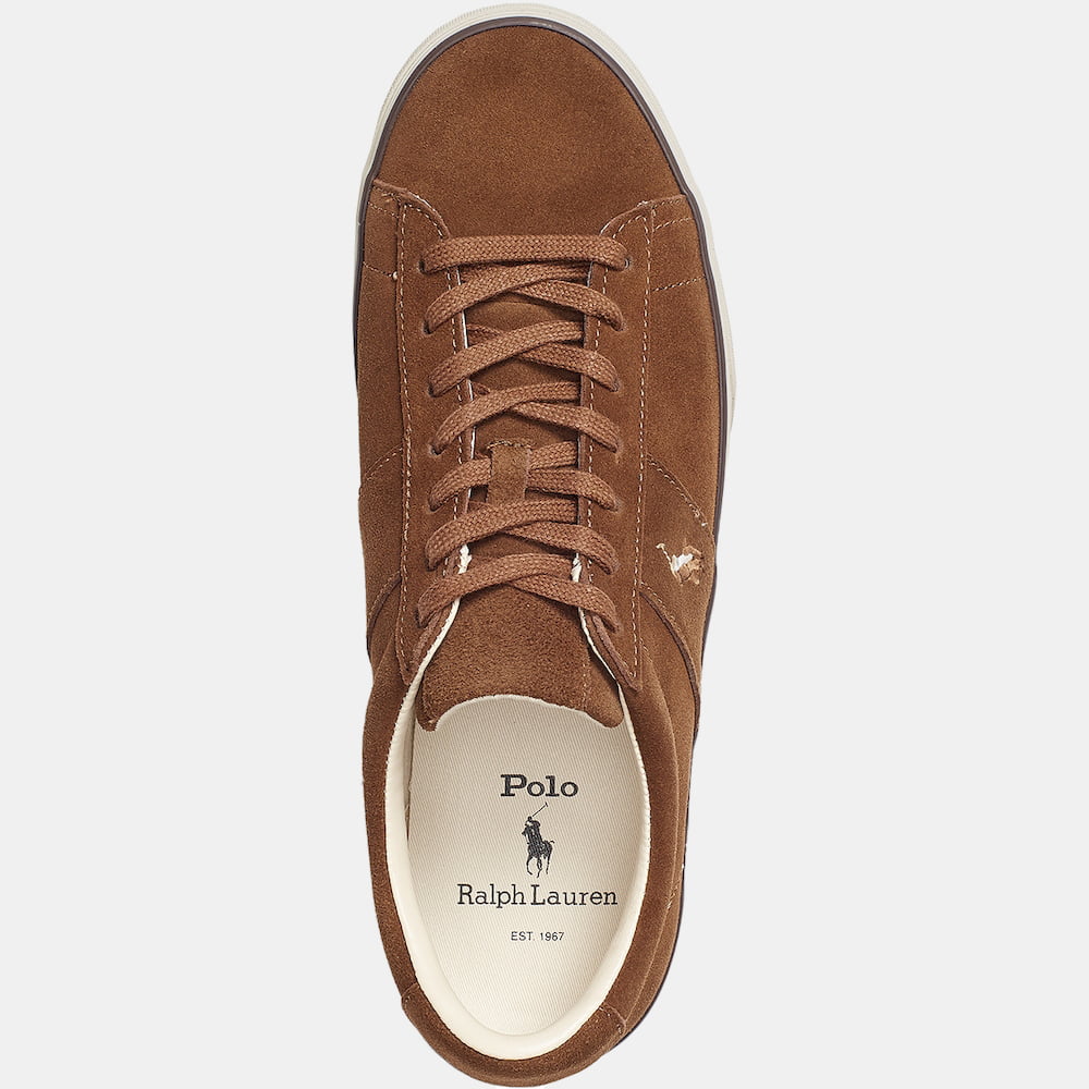 Ralph Lauren Sapatilhas Sneakers Shoes Sayer Suede Camel Camel Shot6