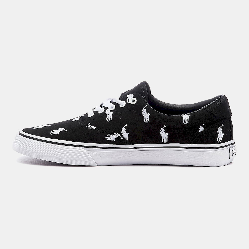Ralph Lauren Sapatilhas Sneakers Shoes Thorton Logo Blk White Preto Branco Shot4