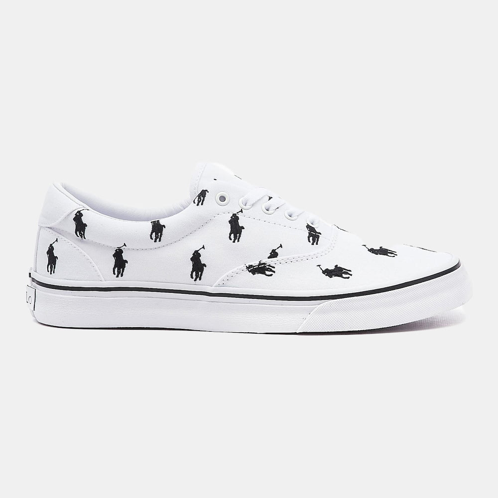 Ralph Lauren Sapatilhas Sneakers Shoes Thorton Logo White Blk Branco Preto Shot2