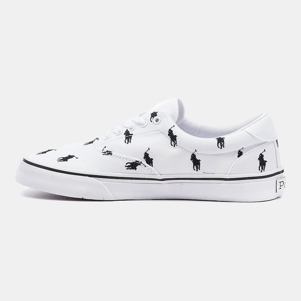 Ralph Lauren Sapatilhas Sneakers Shoes Thorton Logo White Blk Branco Preto Shot4