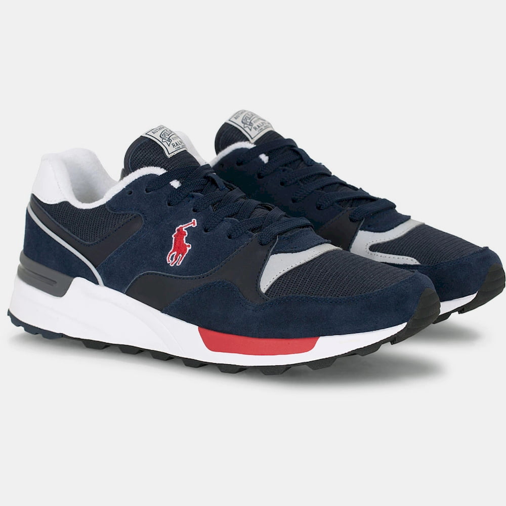 Ralph Lauren Sapatilhas Sneakers Shoes Trckstr Pon Sk Navy Wh Re Azul Branco Vermelho Shot1