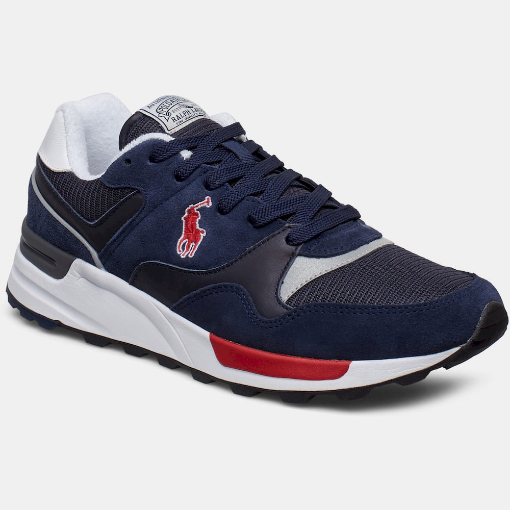 Ralph Lauren Sapatilhas Sneakers Shoes Trckstr Pon Sk Navy Wh Re Azul Branco Vermelho Shot9