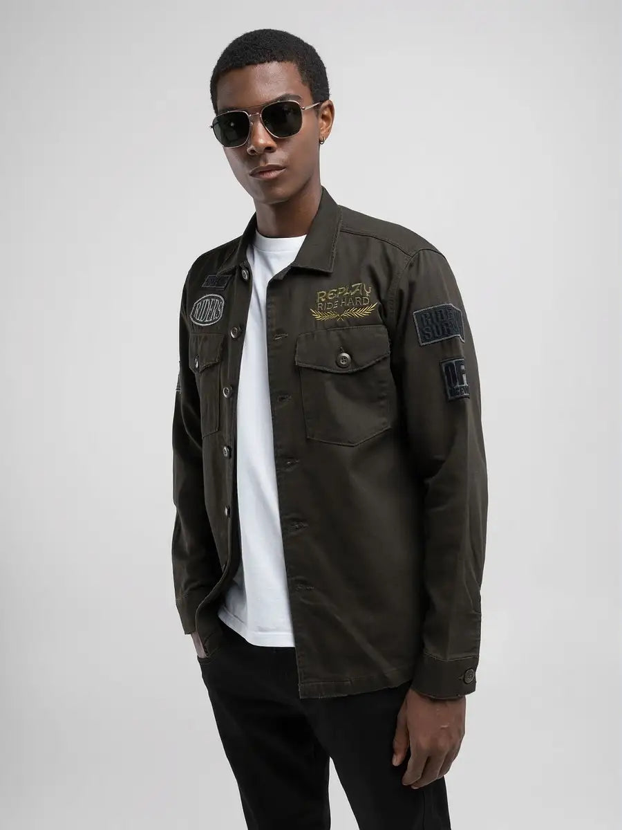 Replay Blusao Jackets M8825q Black Preto_shot1