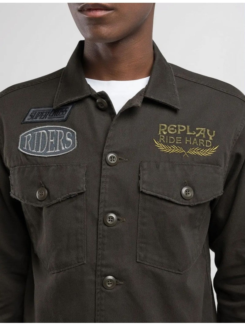 Replay Blusao Jackets M8825q Dk.green Verde Escuro_shot2