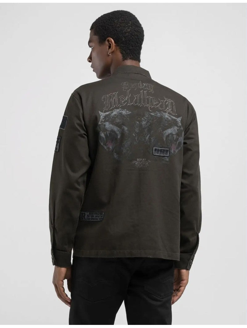 Replay Blusao Jackets M8825q Dk.green Verde Escuro_shot3