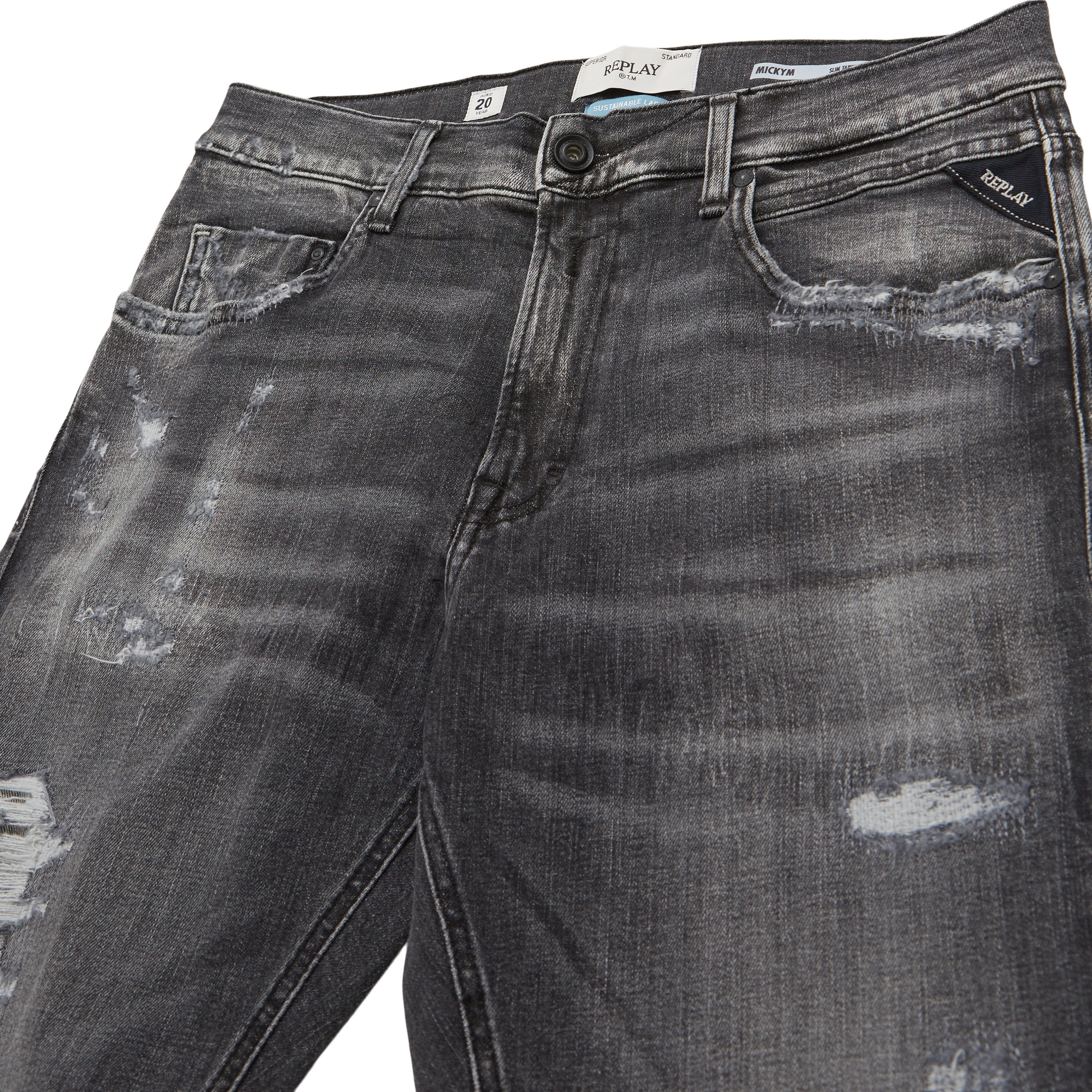 Replay Calcas Trousers M1021q 199 766 Old Grey Cinza_shot4