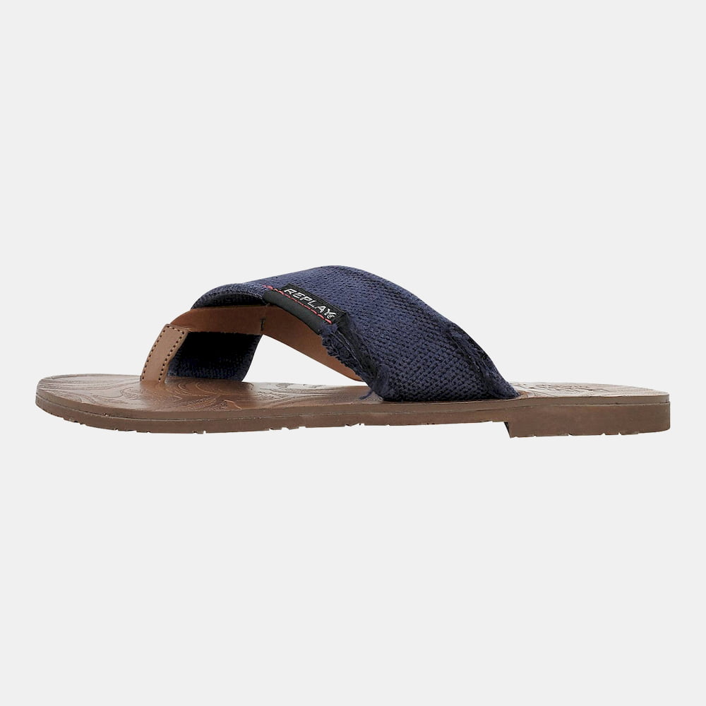 Replay Chinelos Slippers Thor 03t Blue Beige Azul Beige Shot2