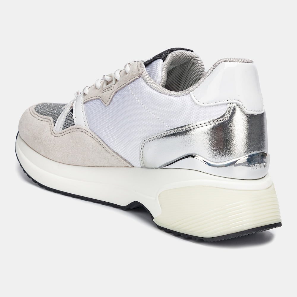 Replay Sapatilhas Sneakers Shoes Mossy 019t Whi Silver Branco Prateado Shot6