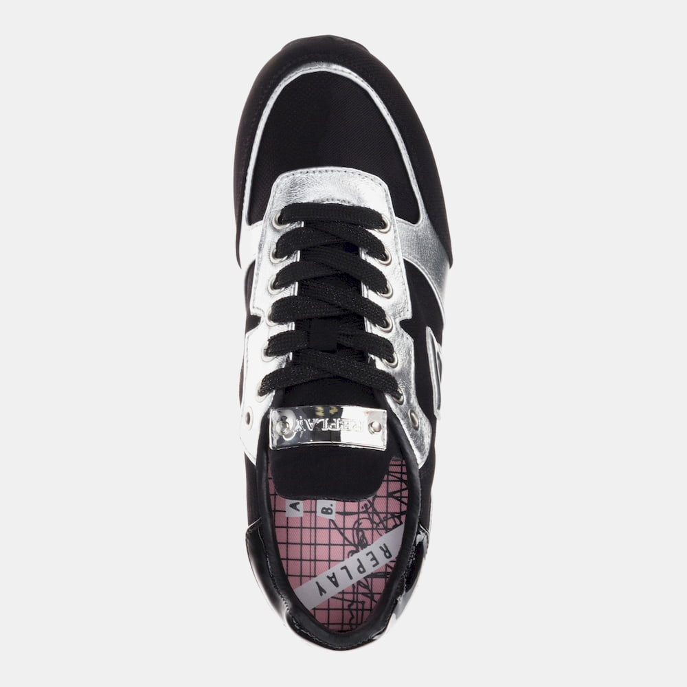 Replay Sapatilhas Sneakers Shoes Whiteshell Black Preto Shot10