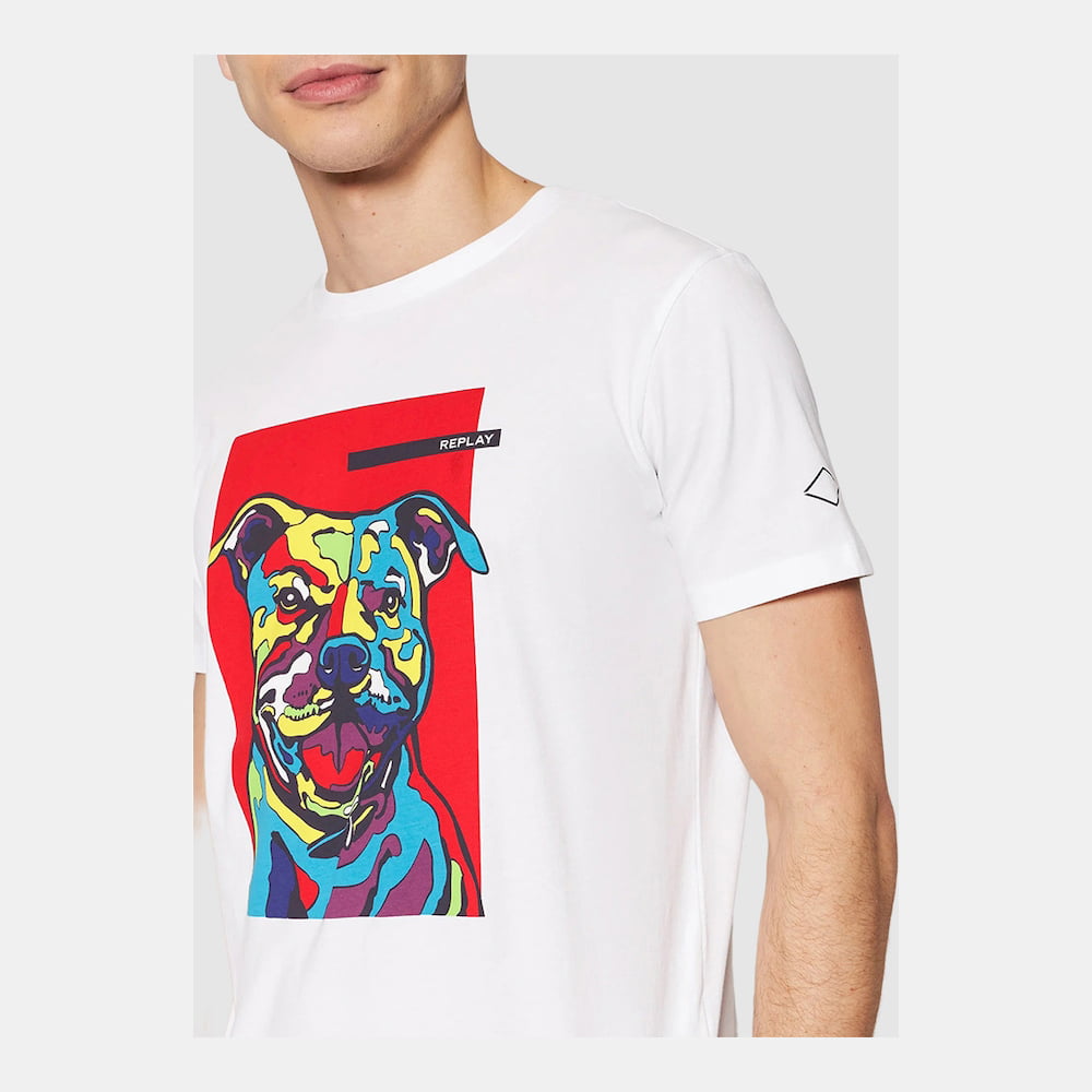 Replay T Shirt M6021 White Mult Branco Multi Shot5