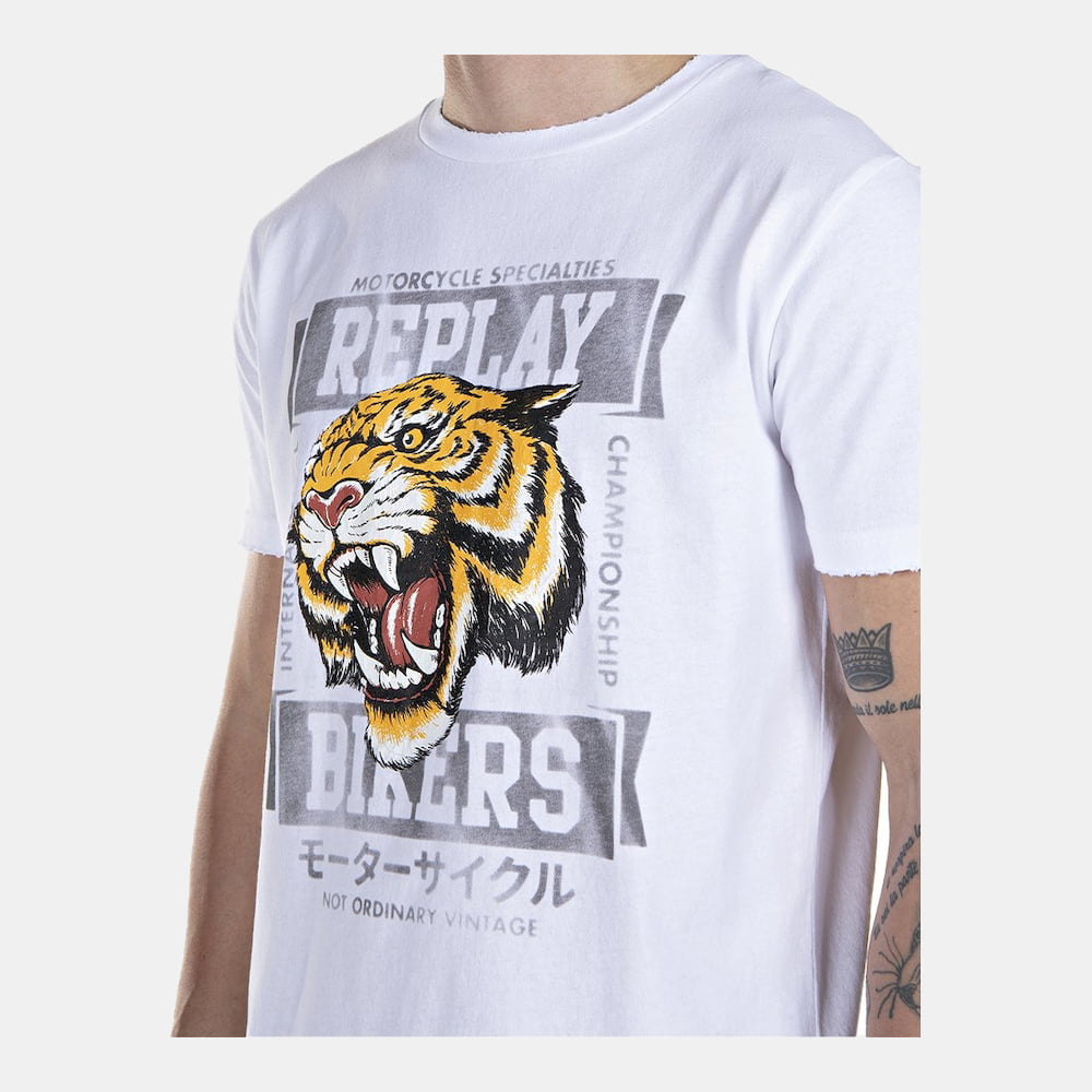 Replay T Shirt M6022 White Mult Branco Multi Shot5