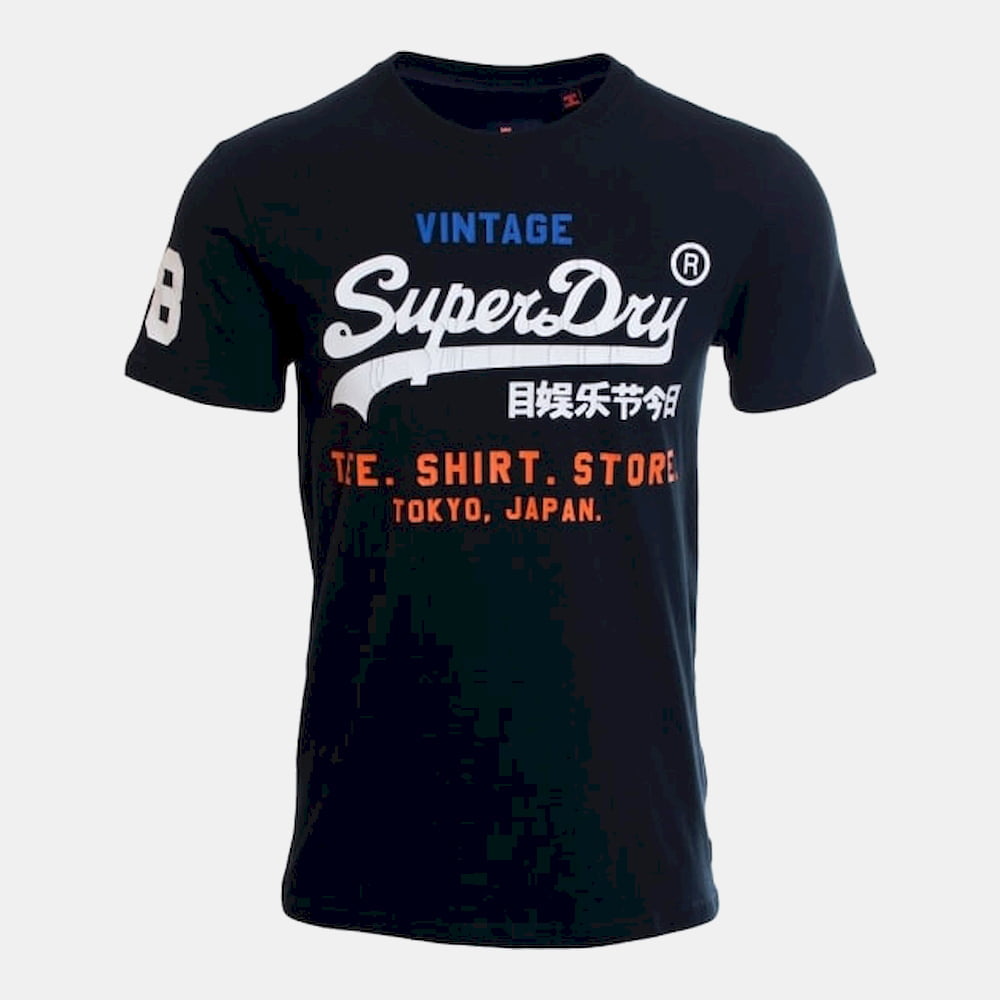 Superdry T Shirt M10008pq Navy Navy Shot2