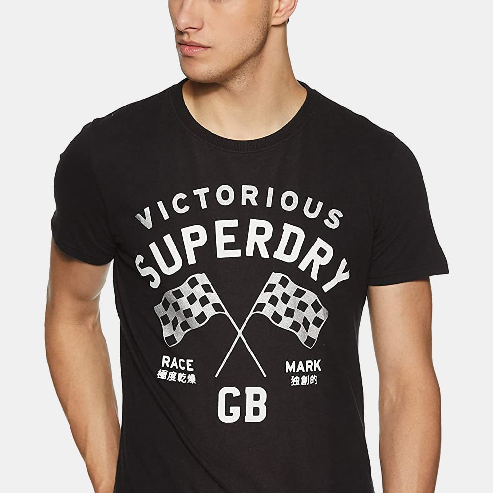 Superdry T Shirt M10014xo Black Preto Shot5