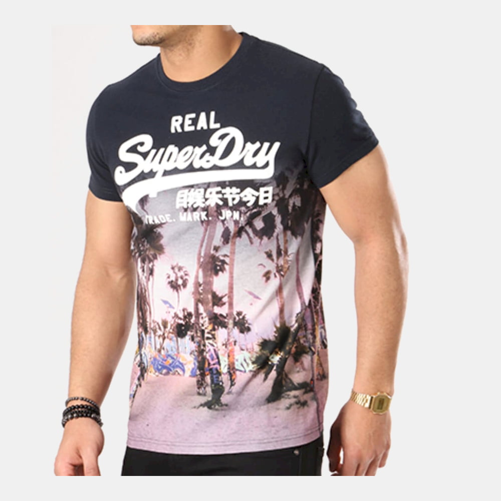 Superdry T Shirt M10017hq Navy Navy Shot6