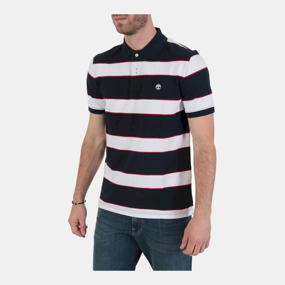 Timberland Polo 0a1zt5 Navy Wh Re Azul Branco Vermelho Shot5