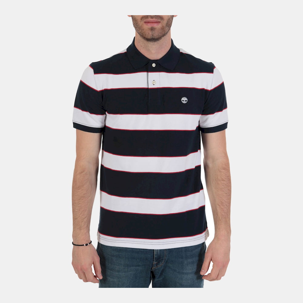 Timberland Polo 0a1zt5 Navy Wh Re Azul Branco Vermelho Shot8