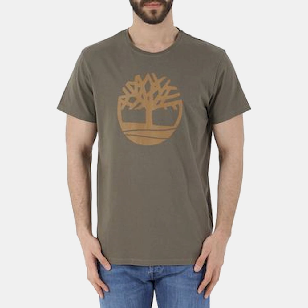 Timberland T Shirt 0a1l6o Green Moss Verde Moss Shot2