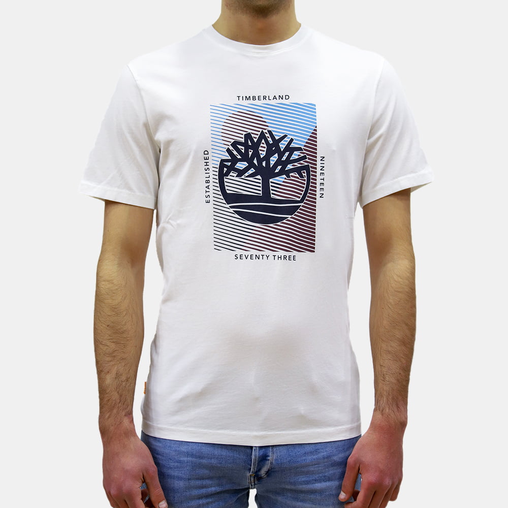 Timberland T Shirt 0a26te White Branco Shot1