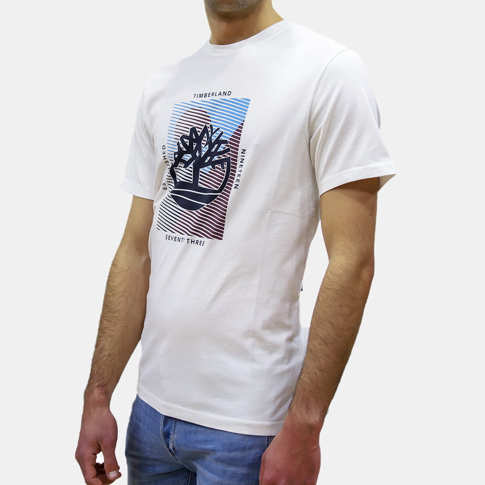 Timberland T Shirt 0a26te White Branco Shot3